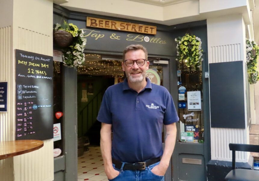 Tap and Bottles in Southport owned by Julian Burgess is celebrating its 12th birthday. Photo by Andrew Brown Stand Up For Southport