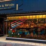 Window art by Caroline Ascroft from CA Interior Designs at Wine & Words by Watson on Lord Street in Southport