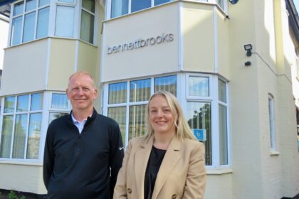 Keith Porter and Kathryn Mumford at bennettbrooks in Southport. Photo by Andrew Brown for Southport BID