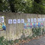 Posters and pictures in Churchtown calling for the Botanic Gardens Aviary to be saved. Photo by Andrew Brown Stand Up For Southport