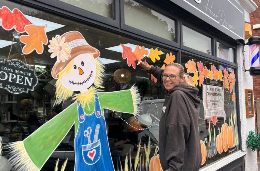 Southport artist Wendy Renilson (Craft Bird Creates) has created window art at local homes and businesses