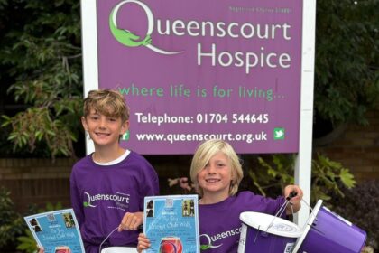 Michelle Foster is inviting people to join her on The Big Cricket Club Walk for Queenscourt Hospice. Guy and Clark Foster aged 10 and 6, who play in the Under 11s team at Southport Trinity, are supporting the event