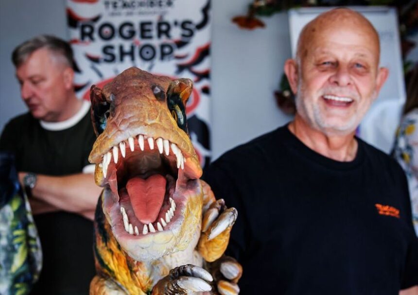 The Teach Rex dinosaur show entertained audiences at Oak Theatre and Studios at Scarisbrick Hall. Photo by Kevin Brown Photography