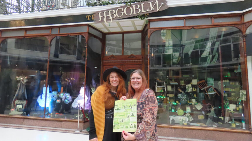 The Wicked Witch by Katy Lancaster, Phaedra Samantha and Venya Krutikov at Wayfarers Arcade on Lord Street in Southport. Photo by Andrew Brown Stand Up For Southport