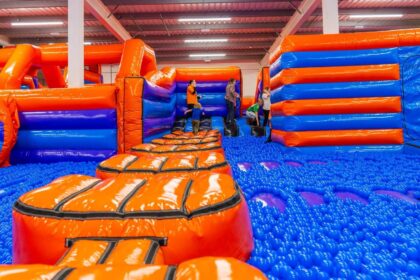 The new Inflata Nation attraction has opened at Ocean Plaza Leisure in Southport. Photo by Bertie Cunningham Southport BID