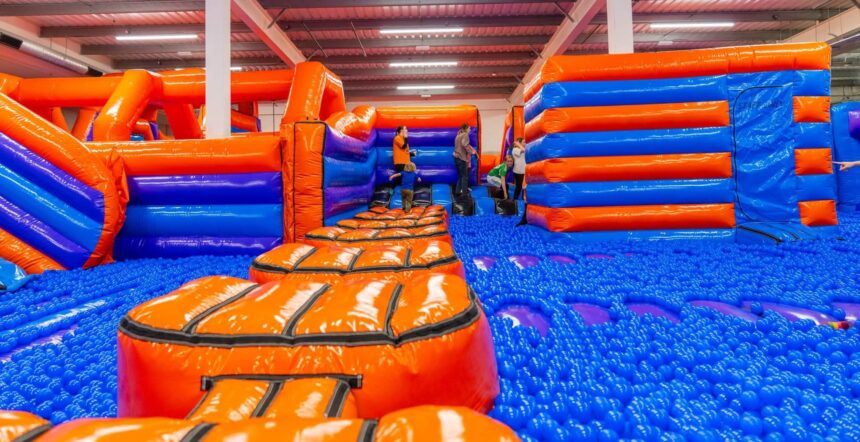 The new Inflata Nation attraction has opened at Ocean Plaza Leisure in Southport. Photo by Bertie Cunningham Southport BID