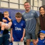Southport dad Leon Skapars with wife Crystal and their three boys and Everton FC goalkeeper Jordan Pickford