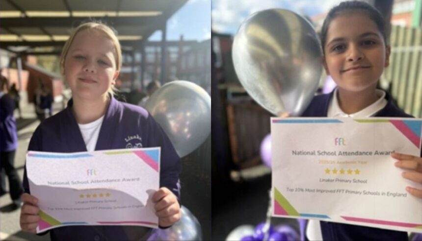 Linaker Primary School in Southport has won a national award for improving pupil attendance