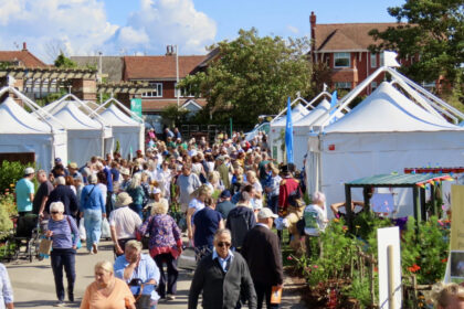 Visitors enjoy Southport Flower Show at Victoria Park in Southport. Pghoot by Andrew Brown Stand Up For Southport