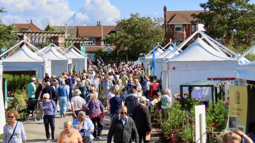 Visitors enjoy Southport Flower Show at Victoria Park in Southport. Pghoot by Andrew Brown Stand Up For Southport
