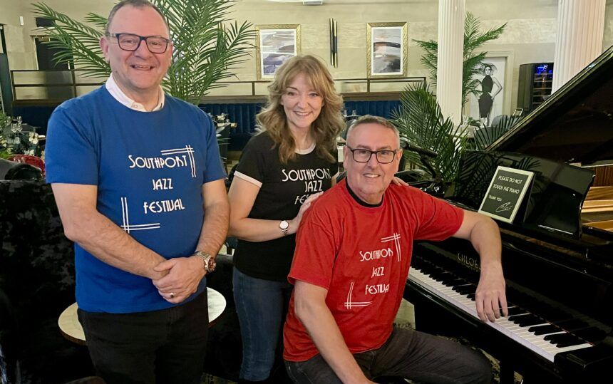 Southport Festival organisers Clifford Ray Emma Holcroft and Jez Murphy. Photo by Andrew Brown Stand Up For Southport