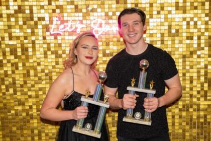 Dancers took part in Strictly 2025 in Southport to raise funds for Queenscourt Hospice. Winners Adam Mackin and Megan Hosker