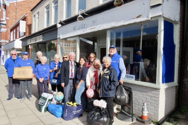 Volunteers from Southport Rotary are supporting the opening of the new Ukraine United charity shop and community space in Southport town centre. Photo by Andrew Brown Stand Up For Southport
