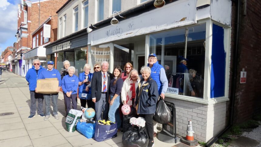 Volunteers from Southport Rotary are supporting the opening of the new Ukraine United charity shop and community space in Southport town centre. Photo by Andrew Brown Stand Up For Southport